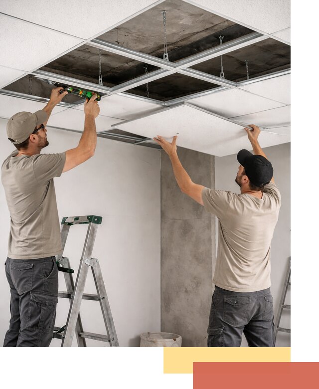 Монтаж потолка Армстронг под ключ в Борзе