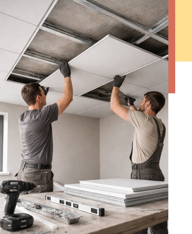 Монтаж кассетного потолка в Борзе от 4635 руб/м2 — установка и сборка | ОТДЕЛОЧНИК-Бря