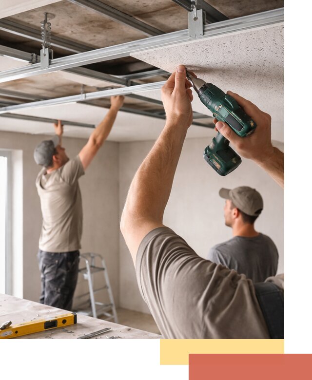 Монтаж акустического потолка в Борзе под ключ