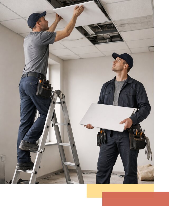 Обслуживание подвесного потолка в Борзе — ремонт и чистка