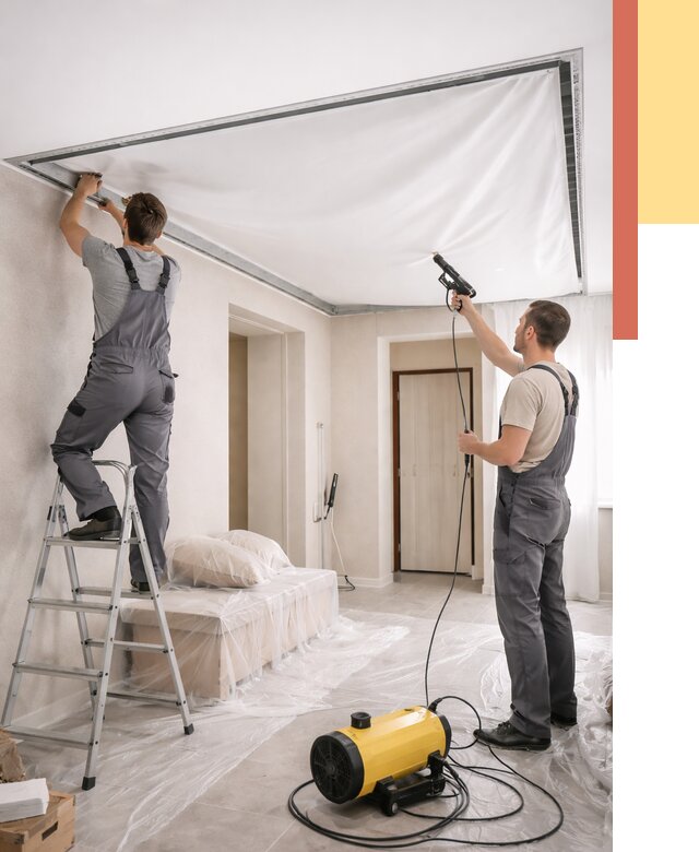 Монтаж натяжного потолка в прихожей в Борзе от 2730 руб. под ключ | ОТДЕЛОЧНИК-Бря