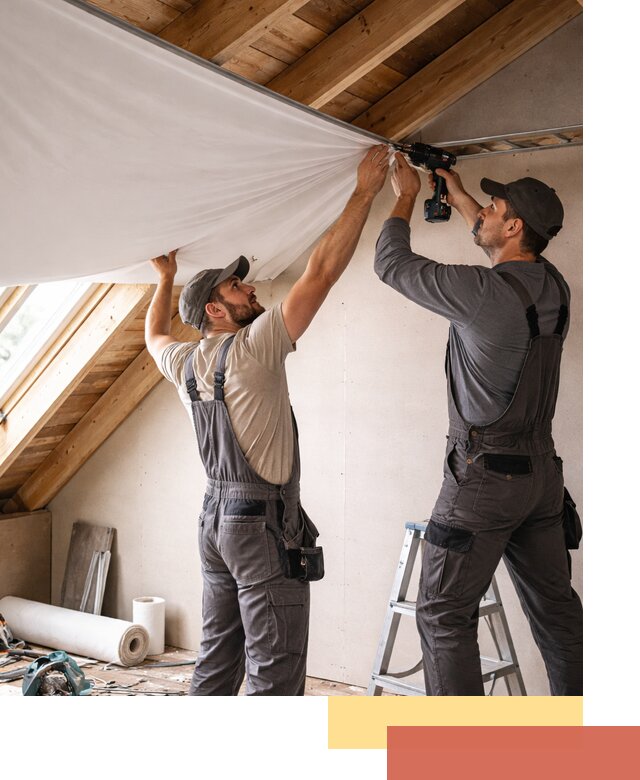 Монтаж натяжного потолка в мансарде в Борзе