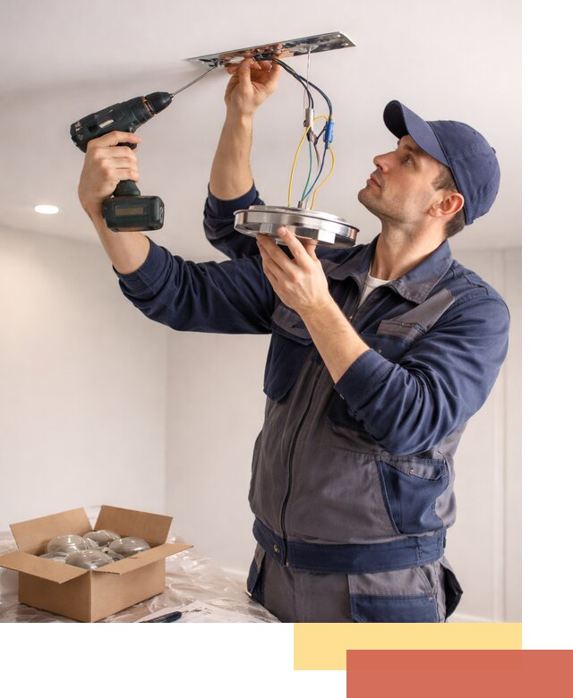 Установка люстры в натяжной потолок в Борзе