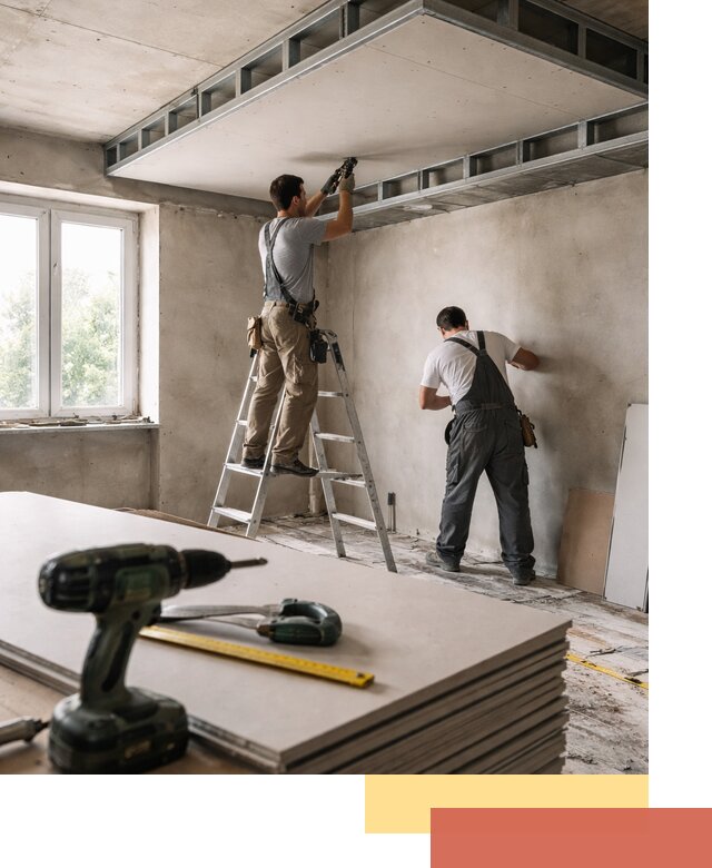 Двухуровневый потолок из гипсокартона в Борзе