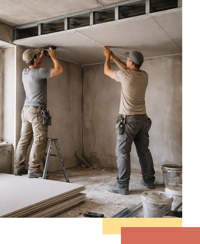 Короб из гипсокартона на потолке под ключ в Борзе