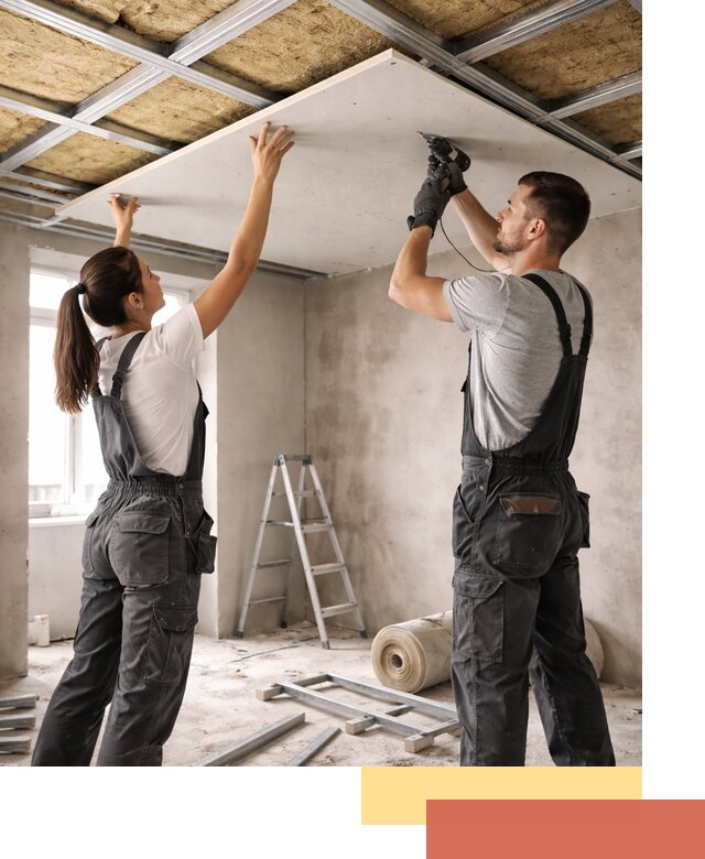 Звукоизоляция потолка из ГКЛ в Борзе профессионально и надежно