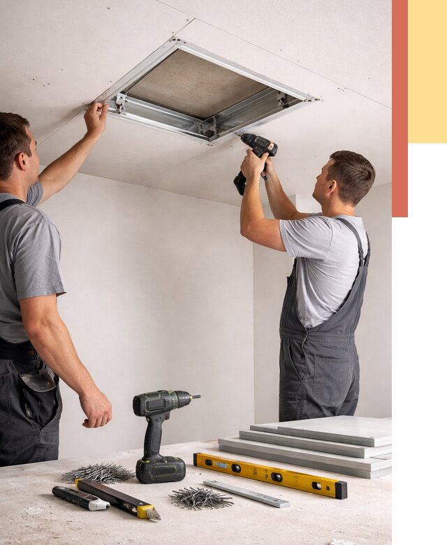 Установка люка в потолок ГКЛ в Борзе от 2575 руб. под ключ | ОТДЕЛОЧНИК-Бря