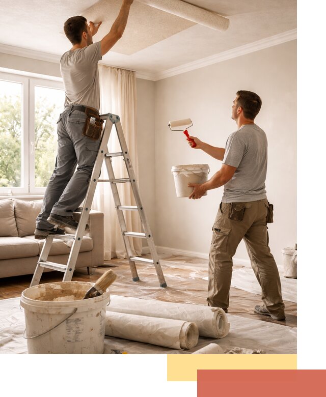 Поклейка обоев на потолок в Борзе — качественно и быстро