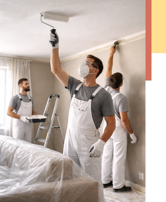 Покраска потолка водоэмельсионной краской в Борзе от 2266 руб/м² — услуги под ключ | ОТДЕЛОЧНИК-Бря