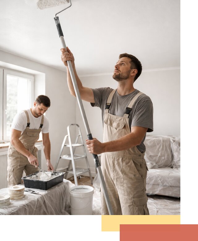 Покраска потолка водоэмульсионной краской в Борзе