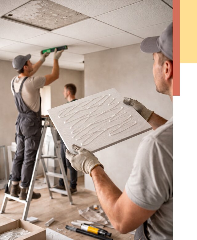 Монтаж потолочной плитки в Борзе от 4635 руб. — быстро и недорого | ОТДЕЛОЧНИК-Бря