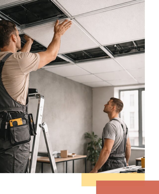 Монтаж потолочной плитки в Борзе качественно и в срок