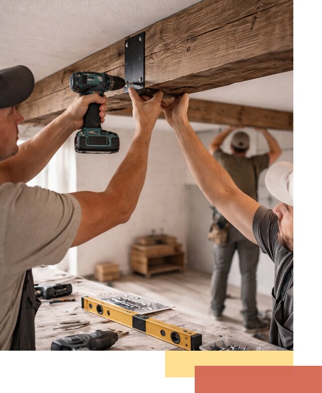 Монтаж декоративных потолочных балок в Борзе