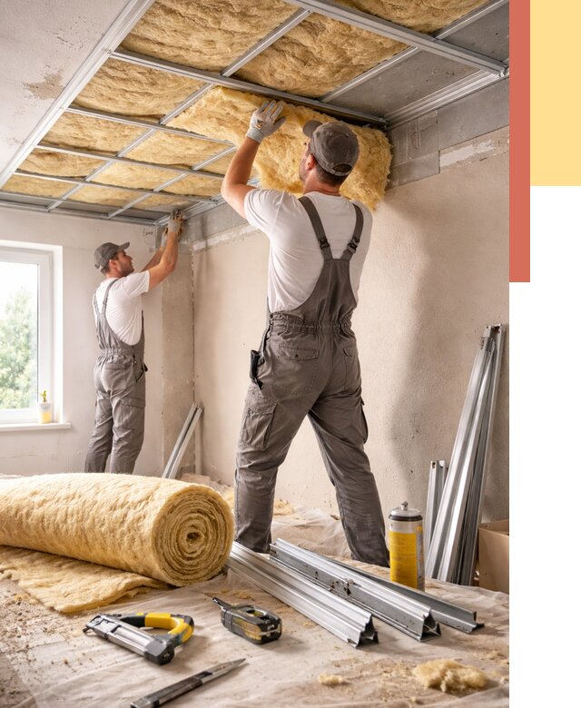 Утепление потолка в Борзе от 7417 руб/м2 — недорого, быстро, под ключ | ОТДЕЛОЧНИК-Бря