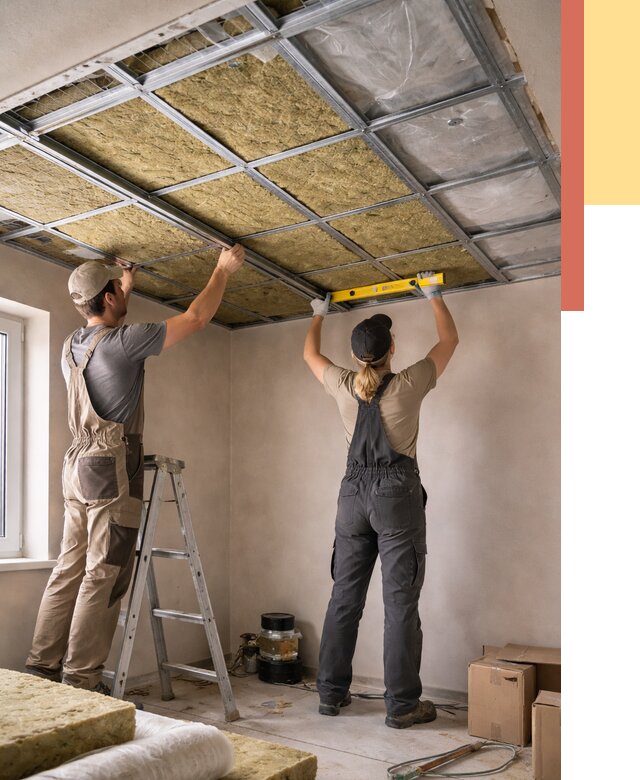 Шумоизоляция потолка в Борзе от 1288 руб. под ключ — услуги ОТДЕЛОЧНИК-Бря