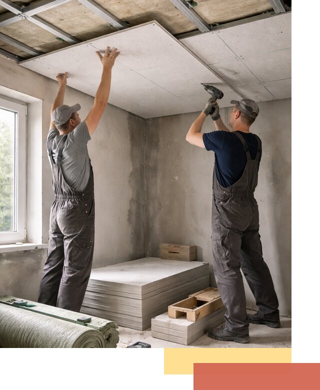 Шумоизоляция потолка панелями ЗИПС в Борзе